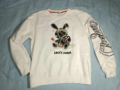 BKYS Lucky Charm Sudadera Cuello Redondo Para Hombre L Camuflaje Conejito Blanco Bordado Hvy Foto 1 de 4