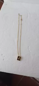 collana e ciondolo celine lettera J oro placato Gold plated - Picture 1 of 10