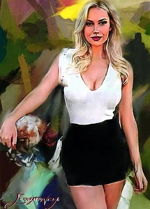 Paige Spiranac 2022 Artist Signed Limited Edition Print Card 47 of 50 - Picture 1 of 4