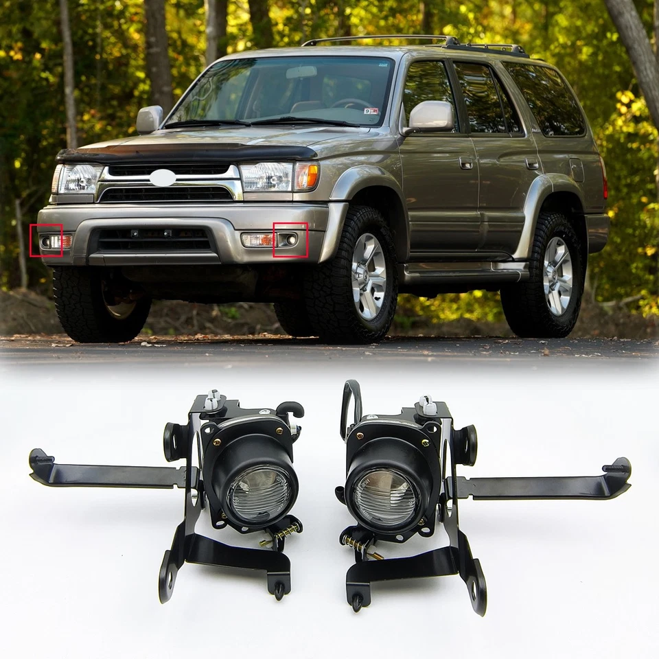Pair Clear Lens Fog Light w/ Bulbs For 1999-2002 Toyota 4Runner Left & Right New - Image 1 of 4