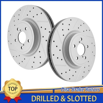 316mm Front Drilled Disc Brake Rotors For Subaru Forester Legacy Outback - Image 1 of 4