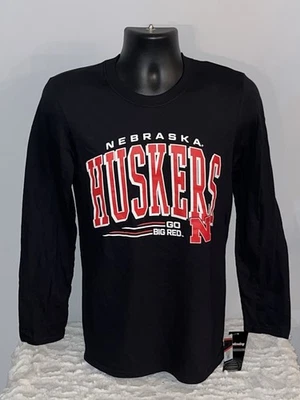 NEBRASKA CORNHUSKERS COLLEGE MENS GO BIG RED LONG SLEEVE T-SHIRT SMALL NWT - Image 1 of 2
