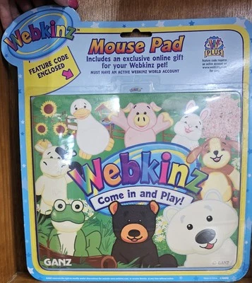 НОВЫЙ ВИНТАЖНЫЙ коврик для мыши Webkinz «Country Living» С ЗАПЕЧАТАННЫМ КОДОМ ОРИГИНАЛЬНЫЙ 2000-е - Изображение 1 из 4