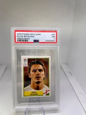 David Beckham #85 Panini Euro 2000 Green Back Psa 7 Low pop Higher - Imagen 1 de 4