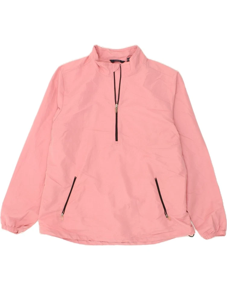 IZOD Mujer Pullover Chaqueta de Lluvia Reino Unido 18 XL Rosa Poliéster BT07 Foto 1 de 3