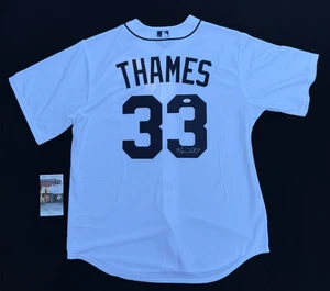 Marcus Thames Signed Detroit Tigers Nike Jersey Size L JSA COA - Picture 1 of 6