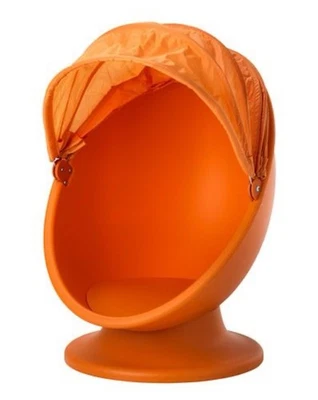 IKEA Ps Lömsk Swivel Orange Chair Childs Pod Egg Chair Canopy Kids - Image 1 of 4