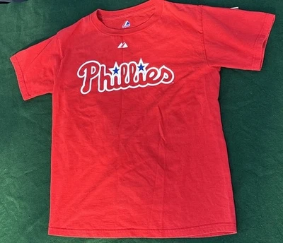 Majestic Philadelphia Phillies Chase Utley #26 Large Tshirt - Image 1 of 4