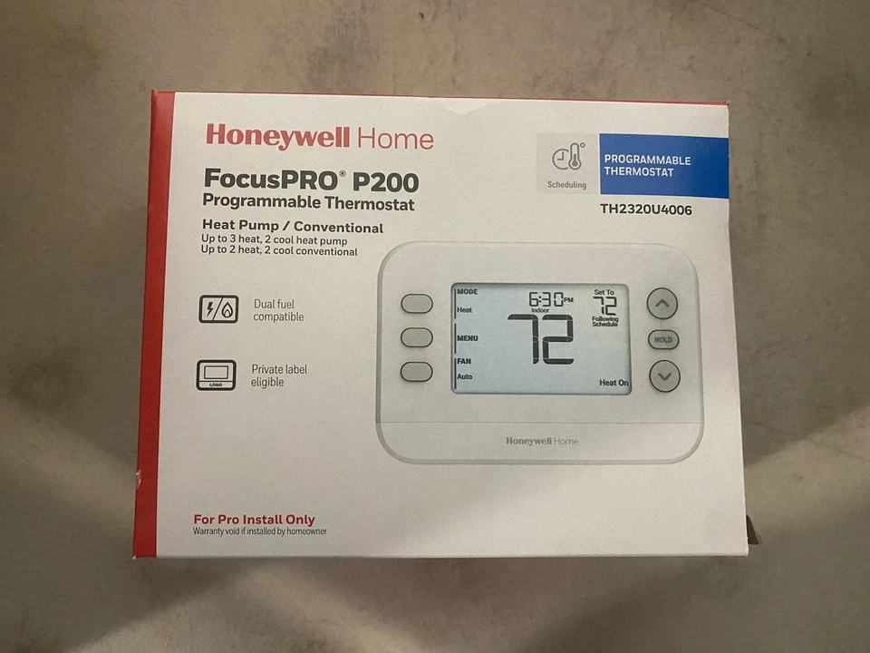 Honeywell Home TH2320U4006 FocusPRO P200 Programmable Thermostat - Image 1 of 2