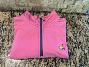 Masters Kids Jacket Medium (8-10) Quarter Zip Navy Pink Golf Pullover M Beckmans - Picture 1 of 8