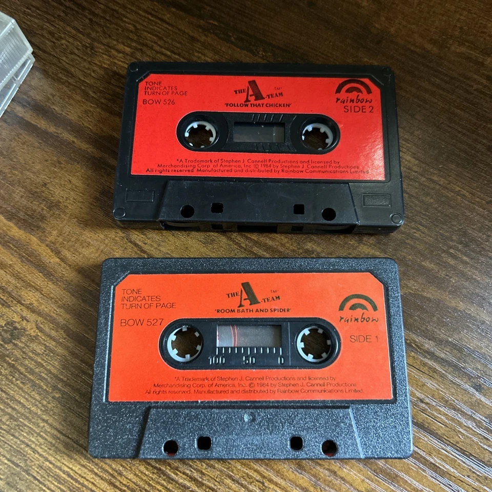 The A Team x2 Cassette Tape - follow that chicken room bath & spider - Rainbow - Image 1 of 4