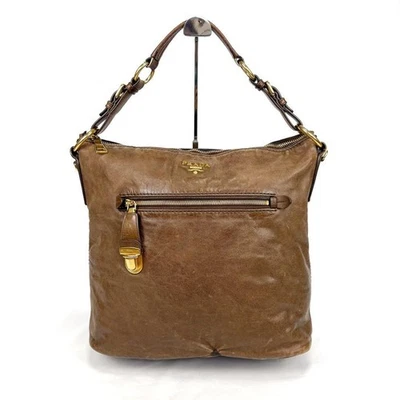 PRADA One Shoulder Bag Brown Leather Hobo Soho Crossbody bag Ladies Accessories - Image 1 of 4