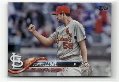 2018 TOPPS UPDATE #US223 DOMINIC LEONE RAINBOW FOIL ST. LOUIS CARDINALS - Image 1 of 2