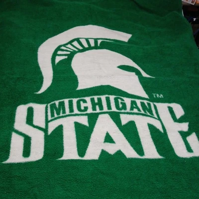 Biederlack MSU Michigan State Spartans Throw Blanket Vintage MADE IN USA - Image 1 of 4