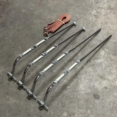 Nuevo de Lote Antiguo Porsche 911 912 Cupé FÁBRICA PORTAESQUÍ Techo KARO con Nuevas Correas de Cuero Rojo Foto 1 de 4