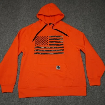 Sudadera con Capucha Buffalo Outdoors Para Hombre Naranja L Camuflaje Bandera 100% Poliéster Foto 1 de 4