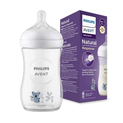 Babyflasche Philips Avent Natural Response 260 ml ab dem 1. Monat, Koala-design - Bild 1 von 4