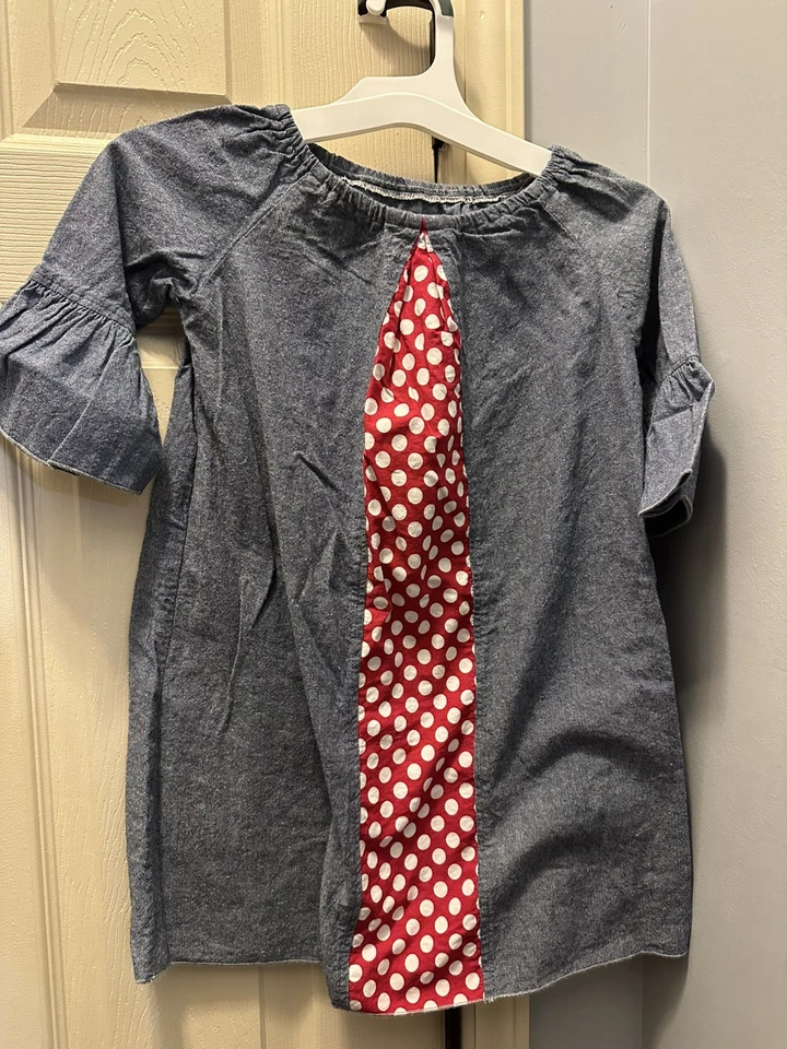 Vestido Lolly Wolly Doodle Niñas Azul Rojo Y Blanco Lunares Talla 5 Foto 1 de 4