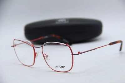 NEW J.F. REY JF2921 2532 TEAL RED BROWN AUTHENTIC EYEGLASSES W/CASE 52-18 - Image 1 of 4