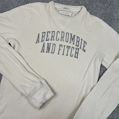 Camisa Térmica De Colección Abercrombie & Fitch Para Hombres M Ajuste Muscular Logo Y2K Manga Larga Foto 1 de 4