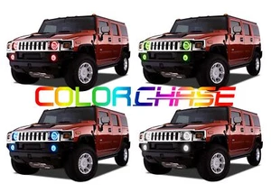 Kit de faros LED de persecución de color y halo de flujo antiniebla para Hummer H3 06-10 - Imagen 1 de 10