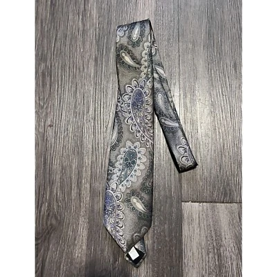 Corbata abstracta de cachemira de seda vintage Oscar De la Renta Grandpacore para hombre Foto 1 de 4