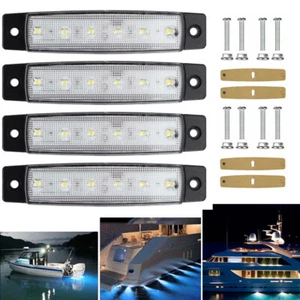 4 Pack Marine Boat LED Deck Courtesy Lights Waterproof White Stern Transom Light - Bild 1 von 14