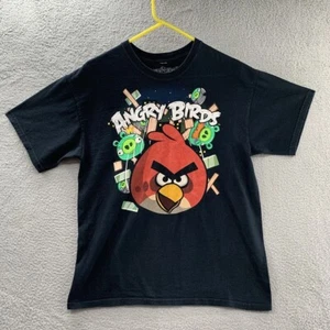 Angry Birds Black Gift For Fan S-2345XL Black T-shirt FR364 - Picture 1 of 3