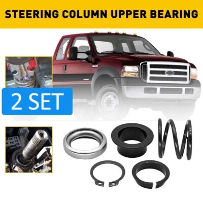 Juego de 2 cojinetes superiores de columna de dirección para Ford F-150 F250 F350 1992-2003 Foto 1 de 4
