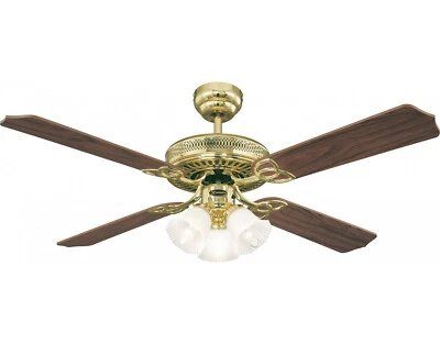 132 cm / 52" Westinghouse ceiling fan light MONARCH TRIO in Polished brass - Image 1 of 4
