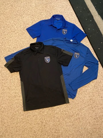 San Jose Quakes Soccer Team - Set of 3 Sport Polo Shirt Long Sleeve Running Top Cover