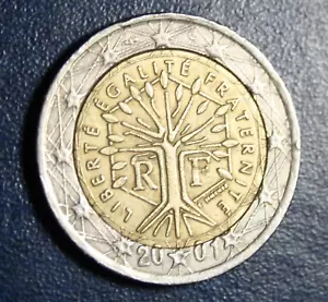 2001 Frankreich 2 Euro Münze mit Mängeln Darstellung Druckfehler. Sehr selten. - Bild 1 von 5