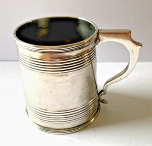 A George III Scottish reeded christening Tankard Edinburgh 1817, 89g - Picture 1 of 9