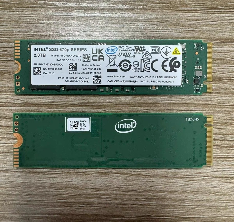 Intel 670p Series SSDPEKNU020TZ 2.0TB 2280 M.2 PCIe NVMe Solid State Drive - Image 1 of 1