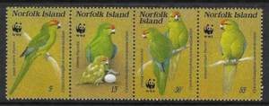 1987 NORFOLK ISLAND SET POSTAGE STAMPS - GREEN PARROT SG 425-428 MNH. - Picture 1 of 1