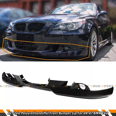 Parachoques delantero divisor de labios PU estilo CA base estilo PU para BMW E60 Pre-LCI 530i 525i 2004-07 Foto 1 de 4