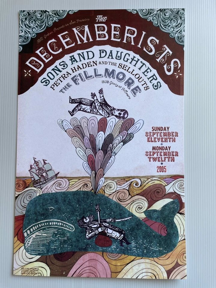 Decemberists Concert Poster San Francisco 2005 F-716 The Fillmore - Image 1 of 1