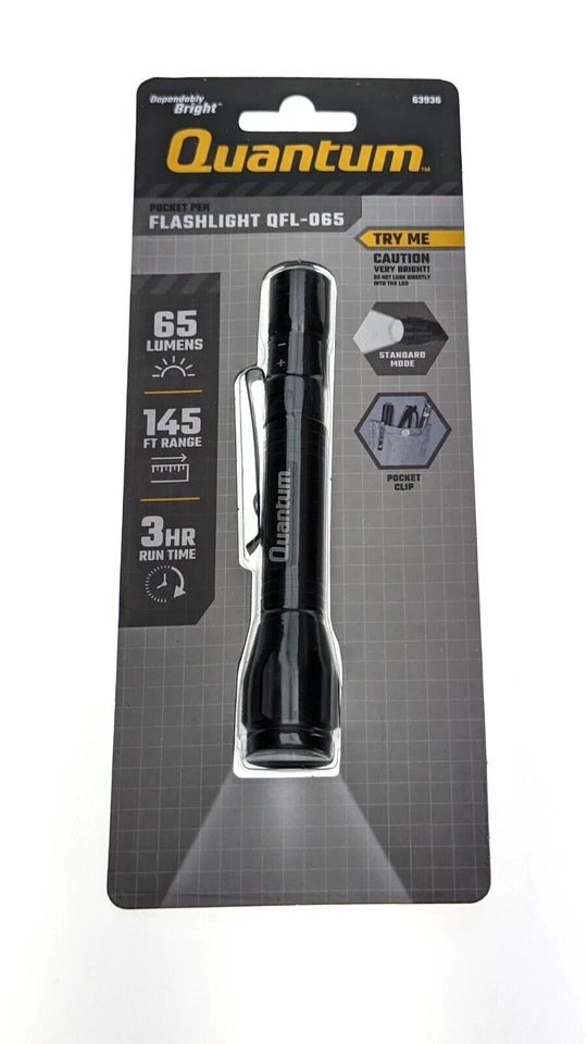 Quantum Pocket Flashlight SMD LED 65 Lumen Small Compact Clip Water Resistant