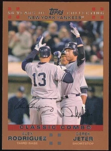 2007 Topps Copper Alex Rodriguez Derek Jeter New York Yankees /56 SP - Picture 1 of 2