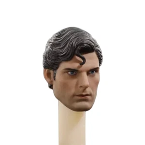 Custom Man Head Sculpt 1/6 Superman 1978 Christopher Reeve PVC Carved Toy Gift - Picture 1 of 7