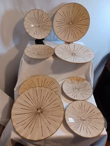 Set Pier 1 SANCTUARY Stoneware Starburst 4 Speiseteller 4 Salatteller. EG - Bild 1 von 9