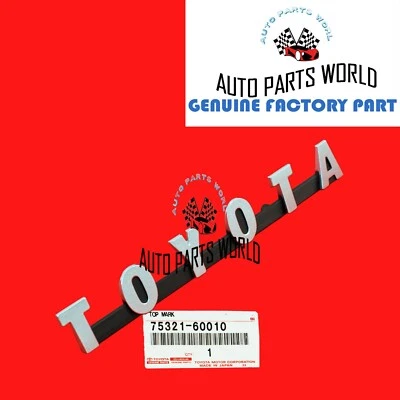 EMBLEMA PARRILLA DELANTERA ORIGINAL OEM TOYOTA 69-74 LAND CRUISER FJ40 BJ40 75321-60010 Foto 1 de 3