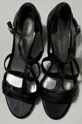 Sandalias Dana Bachman negras talla 10 con correa nuevas  Foto 1 de 3