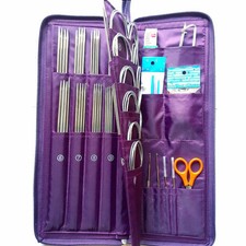 Straight Circular Knitting Needles Crochet Hook Weave Set Stainless Steel Usa