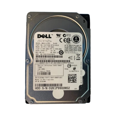 Dell 1DCWH 73GB SAS 10K 6GBPS 2.5" Drive CA07068-79100LE MBD2147RC - Image 1 of 2