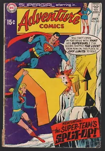 ADVENTURE COMICS #382, DC Comics, 1969, en buen estado+, supergirl, superman - Imagen 1 de 1