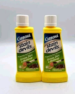 2 Pack Carbona Stain Devils Specialty Grass, Dirt & Makeup Remover #6 (1.7 oz) - Picture 1 of 2