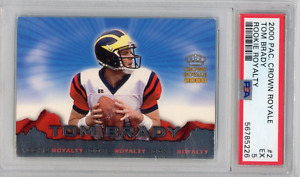 Tom Brady 2000 Pacific Crown Royale Football Rookie Royalty PSA 5 #2 RC