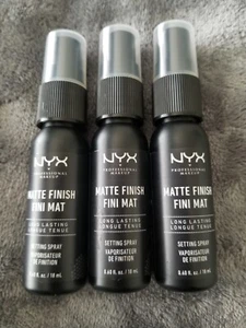 3 NYX Professional Makeup Matte Finish Fini Mat Setting Spray LongLasting 0.60oz - Picture 1 of 3