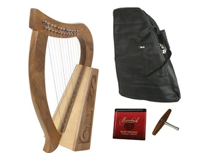 Roosebeck 12-String Celtic Style Baby Harp + Nylon Gig Bag - Picture 1 of 7